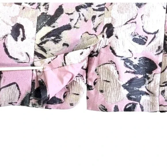 Anthropologie HUTCH Blazer Jacket Pink Floral 3/4 Sleeves Sz Small Shimmery Open - Picture 11 of 13